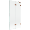 Mexen Lunar L Duschabtrennung 2-flügelig rechts 90 x 150 cm, transparent, Roségold - 897L-090-100-60-00-P
