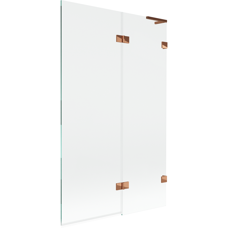 Mexen Lunar L duschvägg 2-faldig höger 110 x 150 cm, transparent, roséguld - 897L-110-100-60-00-P