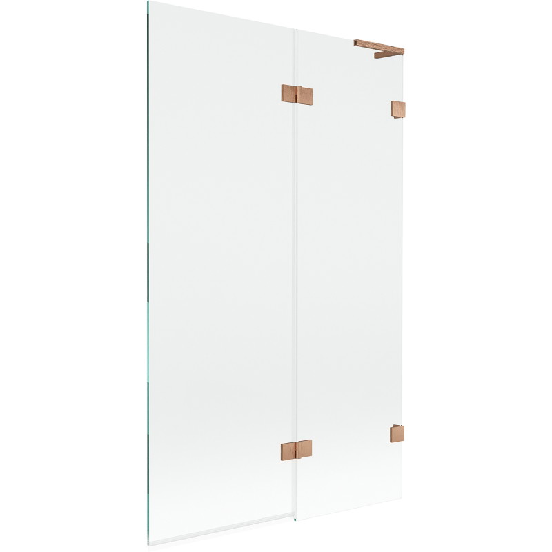 Mexen Lunar L vanniseinal 2-haruline parempoolne 110 x 150 cm, läbipaistev, harjatud vask - 897L-110-100-65-00-P