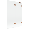 Mexen Lunar L 2-panel bath screen right 120 x 150 cm, transparent, pink gold - 897L-120-100-60-00-P