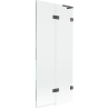 Mexen Lunar L parawan nawannowy 2-skrzydłowy prawy 80 x 150 cm, transparent, gun gray szczotkowany - 897L-080-100-66-00-P
