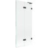 Mexen Lunar L vannilöögi ekraan 2-osaline parempoolne 80 x 150 cm, läbipaistev, harjatud gun gray - 897L-080-100-66-00-P