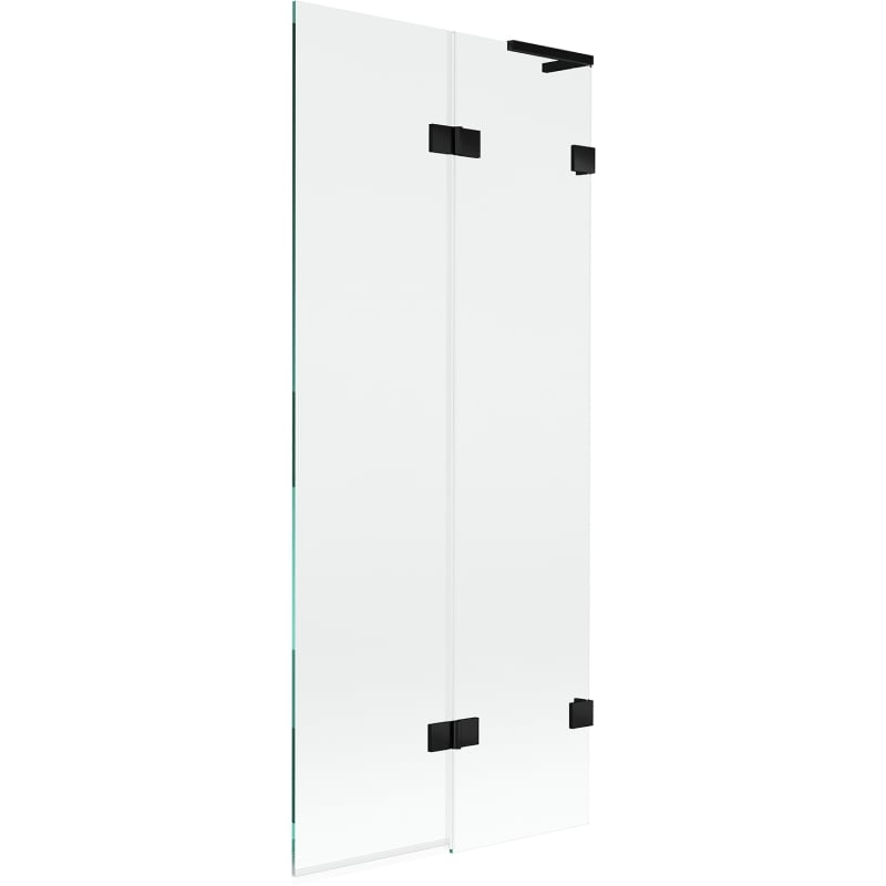 Mexen Lunar L vanni ekraan, 2-tiivaline, parempoolne 80 x 150 cm, läbipaistev, must - 897L-080-100-70-00-P