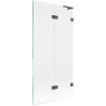 Mexen Lunar L parawan nawannowy 2-skrzydłowy prawy 90 x 150 cm, transparent, gun gray szczotkowany - 897L-090-100-66-00-P