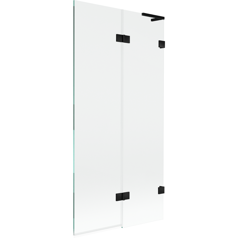 Mexen Lunar L parawan nawannowy 2-skrzydłowy prawy 90 x 150 cm, transparent, czarny - 897L-090-100-70-00-P
