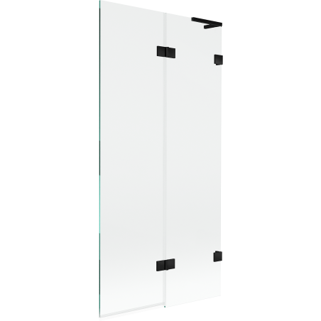 Mexen Lunar L parawan nawannowy 2-skrzydłowy prawy 90 x 150 cm, transparent, czarny - 897L-090-100-70-00-P