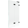 Mexen Lunar L Badewannenabtrennung 2-flügelig rechts 90 x 150 cm, transparent, schwarz - 897L-090-100-70-00-P