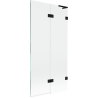 Mexen Lunar L paroi de baignoire 2 panneaux droite 90 x 150 cm, transparent, noir - 897L-090-100-70-00-P