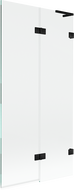 Mexen Lunar L paratia per vasca da bagno a 2 ante destra 90 x 150 cm, trasparente, nero - 897L-090-100-70-00-P