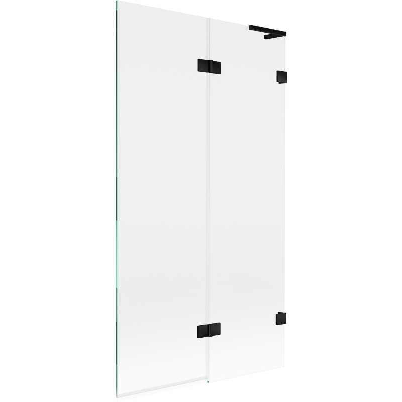 Mexen Lunar L 2-pane shower screen right 100 x 150 cm, transparent, black - 897L-100-100-70-00-P