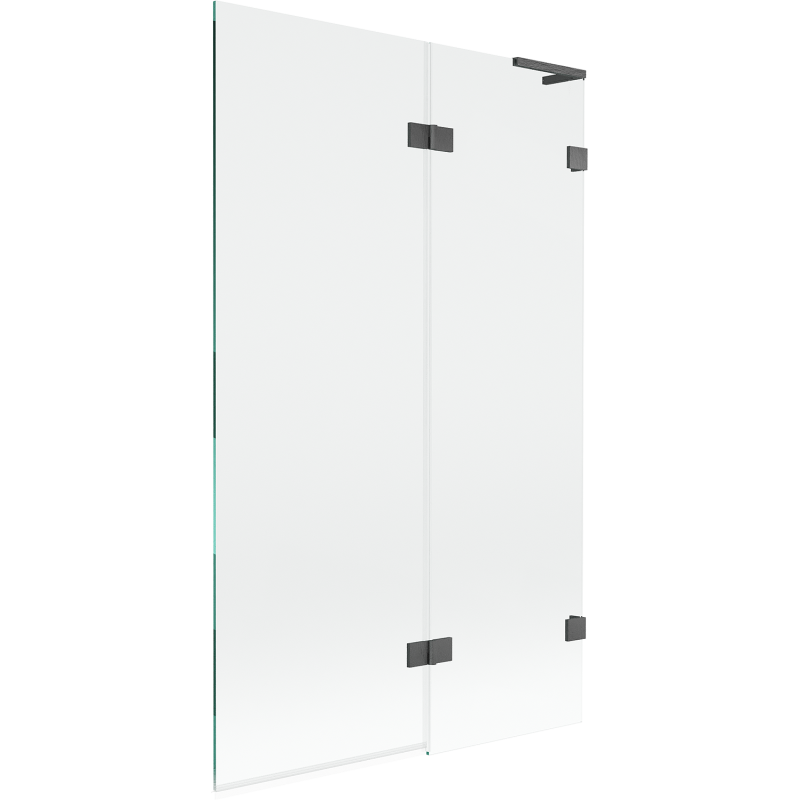 Mexen Lunar L pare-douche à 2 volets droit 110 x 150 cm, transparent, gris canon brossé - 897L-110-100-66-00-P