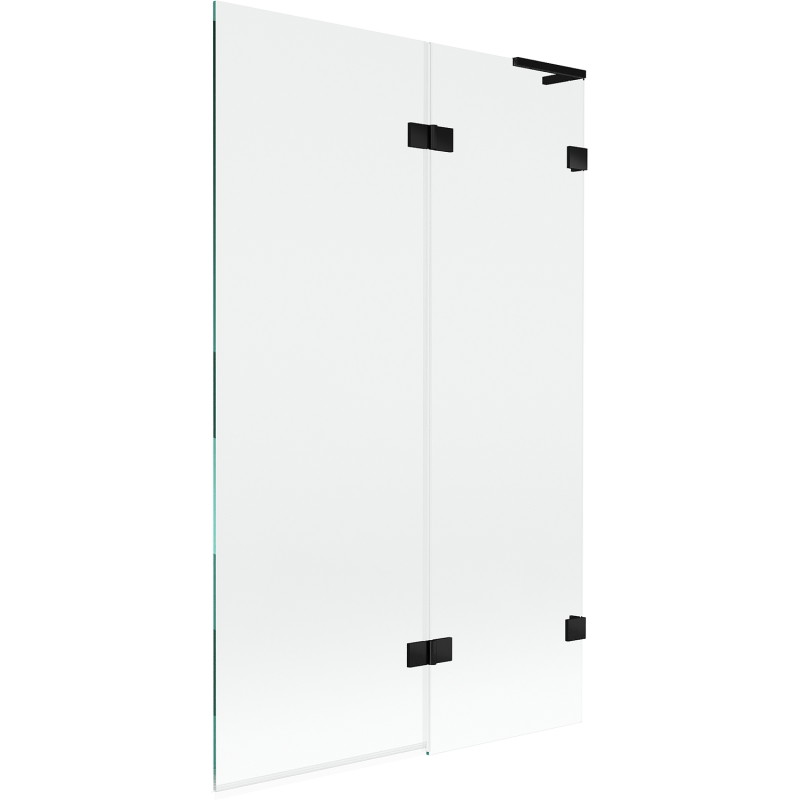 Mexen Lunar L parawan nawannowy 2-skrzydłowy prawy 110 x 150 cm, transparent, czarny - 897L-110-100-70-00-P