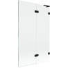 Mexen Lunar L paroi de douche à 2 volets droite 110 x 150 cm, transparent, noir - 897L-110-100-70-00-P