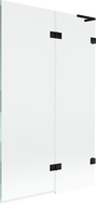 Mexen Lunar L paravan za tuširanje dvokrilni desni 110 x 150 cm, proziran, crni - 897L-110-100-70-00-P