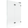 Mexen Lunar L parawan nawannowy 2-skrzydłowy prawy 120 x 150 cm, transparent, gun gray szczotkowany - 897L-120-100-66-00-P