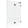 Mexen Lunar L Badewannenwand 2-flüglig rechts 120 x 150 cm, transparent, schwarz - 897L-120-100-70-00-P