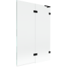 Mexen Lunar L parawan nawannowy 2-skrzydłowy prawy 120 x 150 cm, transparent, czarny - 897L-120-100-70-00-P