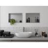 Mexen X-Wall-R nis legplank met kraag 45 x 30 cm, inox - 1910453010