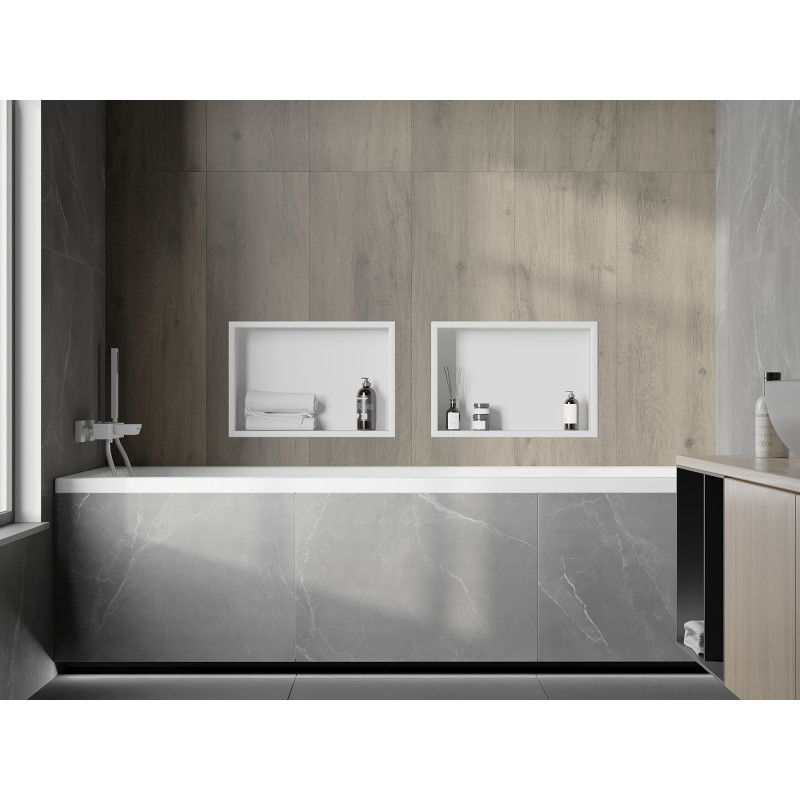 Mexen X-Wall-R nisthylla med kant 45 x 30 cm, vit - 1920453010