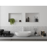 Mexen X-Wall-R étagère encastrée avec collerette 45 x 30 cm, blanche - 1920453010