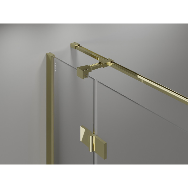Mexen Mist-H T pöörduksega dušinurk, parem 105 x 75 cm, läbipaistev, kuldne - 8A5T-105-075-50-00-P