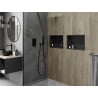 Mexen X-Wall-R Nischenregal mit Flansch 45 x 30 cm, schwarz - 1970453010