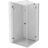 Mexen Lunar-B shower enclosure, hinged left 70 x 70 cm, transparent, brushed gun gray - 832-070-070-66-00-L
