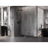 Mexen Lunar-B shower enclosure, hinged left 70 x 70 cm, transparent, brushed gun gray - 832-070-070-66-00-L