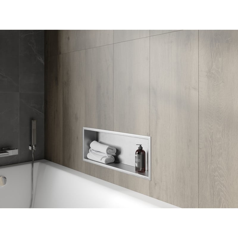 Mexen X-Wall-R estante empotrado con reborde 60 x 20 cm, inox - 1910602010