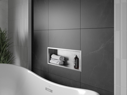 Mexen X-Wall-R Nischenregal mit Flansch 60 x 20 cm, Inox - 1910602010