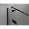 Mexen Mist H T cabine de douche pivotante gauche 95 x 100 cm, transparent, noir - 8A5T-095-100-70-00-L