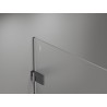 Mexen Lunar-B klizna kabina za tuširanje lijeva 80 x 80 cm, prozirna, četkana gun siva - 832-080-080-66-00-L