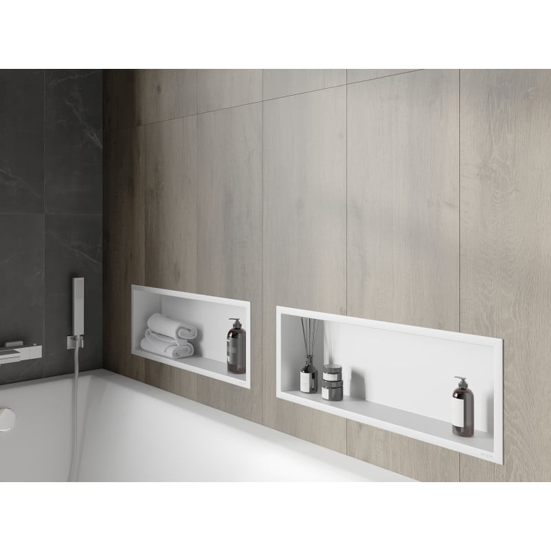 Mexen X-Wall-R prateleira embutida com flange 60 x 20 cm, branca - 1920602010