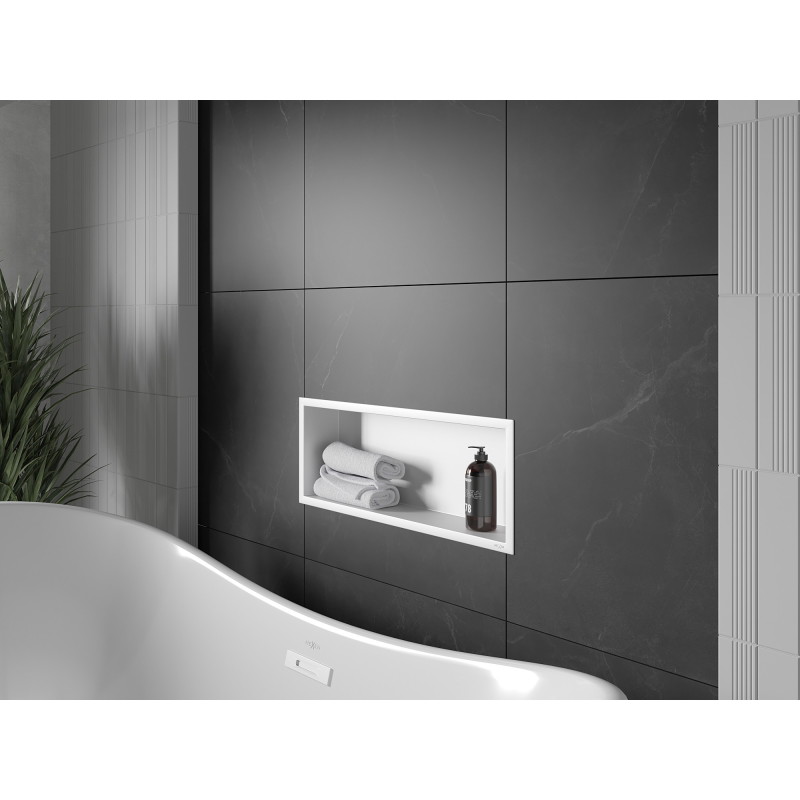 Mexen X-Wall-R nicheplank met flens 60 x 20 cm, wit - 1920602010