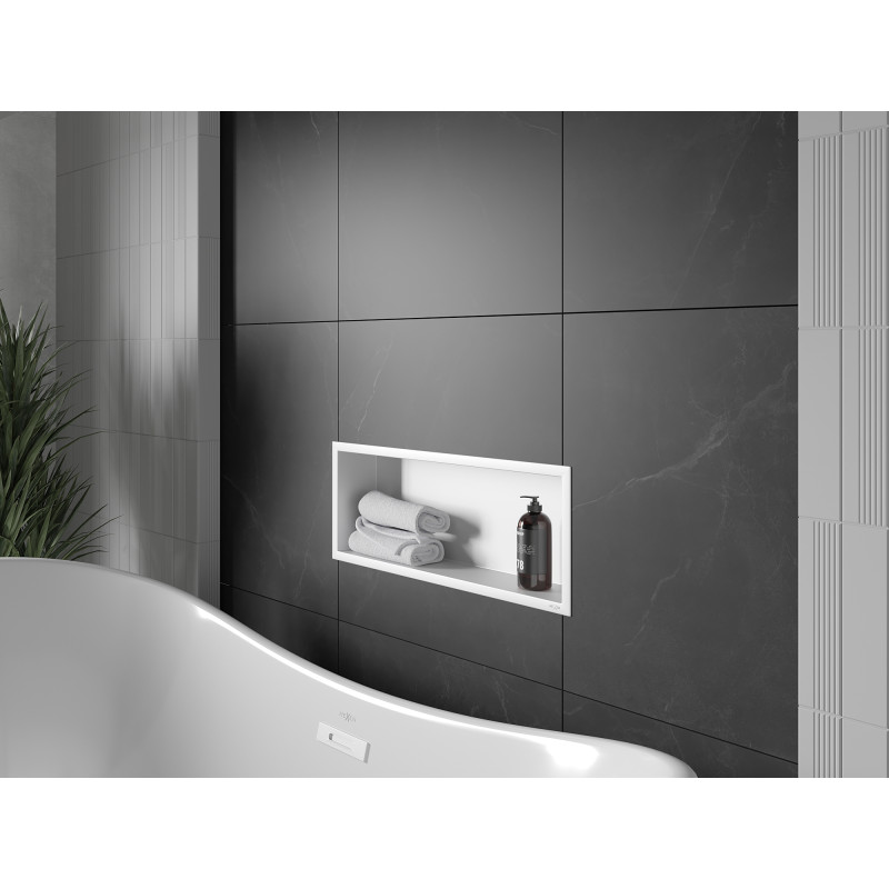 Mexen X-Wall-R nisplank met kraag 60 x 20 cm, wit - 1920602010
