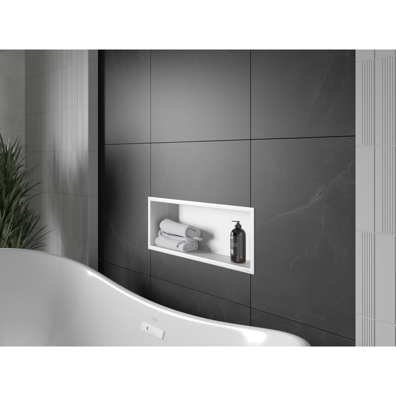 Mexen X-Wall-R recessed shelf with flange 60 x 20 cm, white - 1920602010