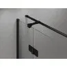 Mexen Mist-H T Left Hinged Shower Enclosure 90 x 85 cm, Transparent, Black - 8A5T-090-085-70-00-L