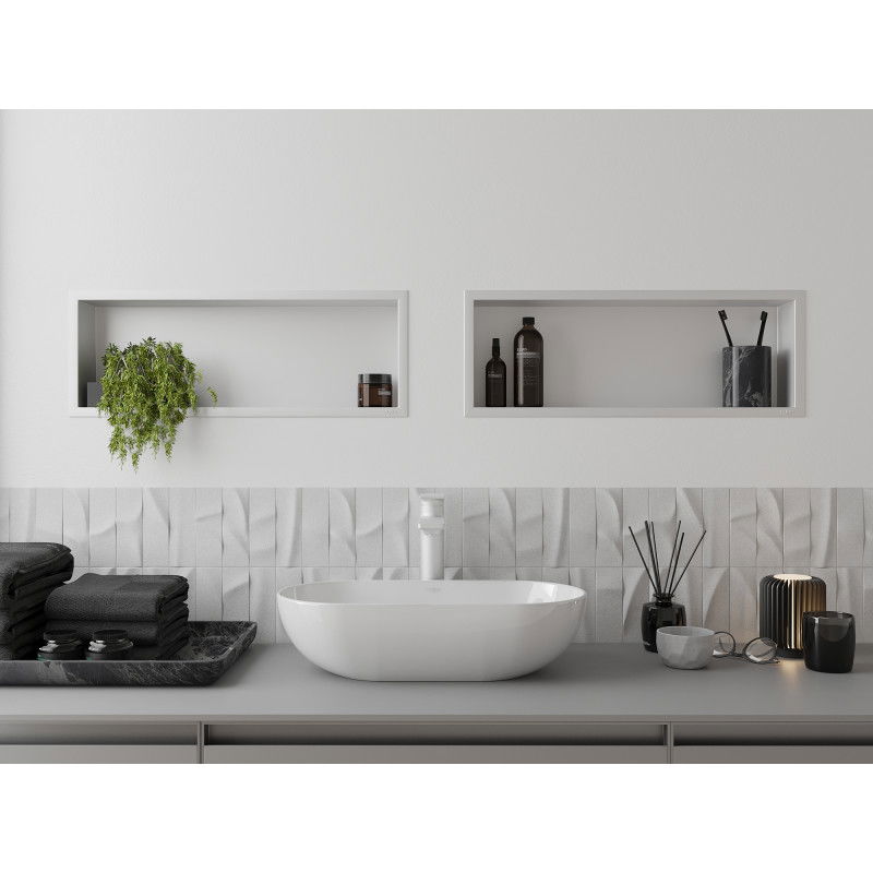 Mexen X-Wall-R étagère murale avec rebord 60 x 20 cm, blanche - 1920602010