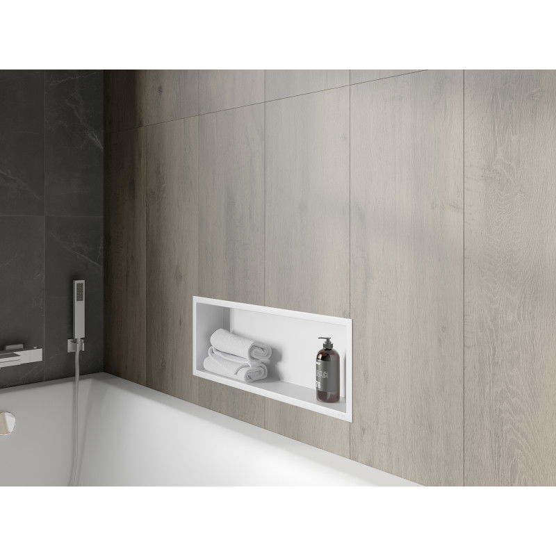 Mexen X-Wall-R Nischeregal mat Flänz 60 x 20 cm, wäiss - 1920602010