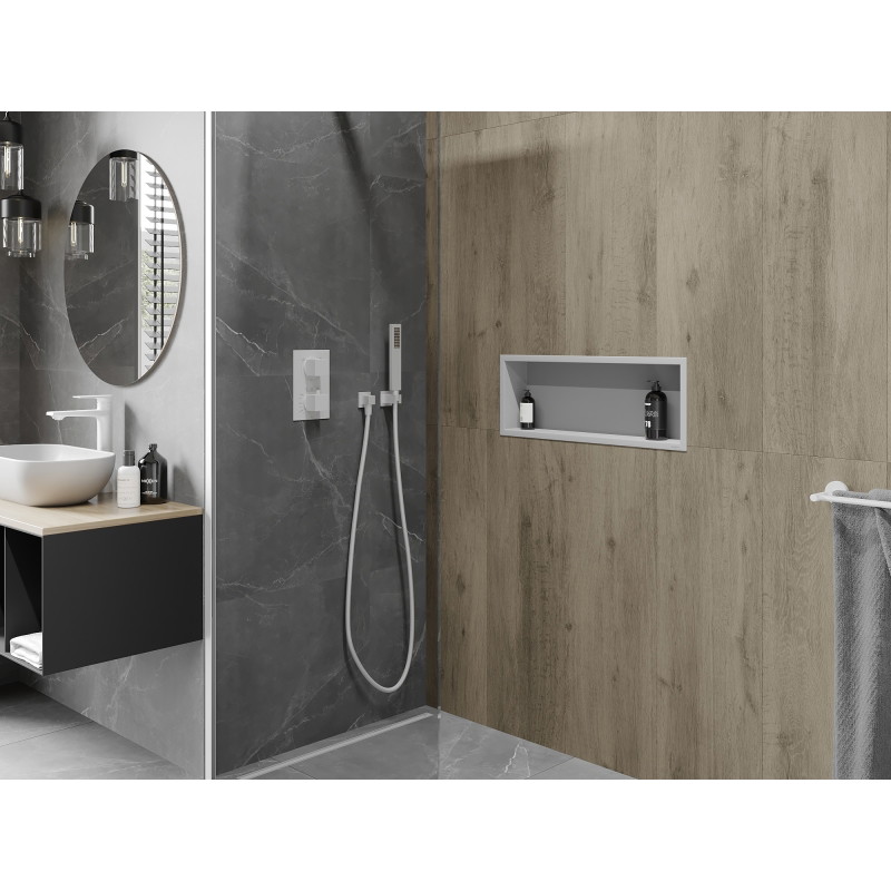 Mexen X-Wall-R nicheplank met flens 60 x 20 cm, wit - 1920602010