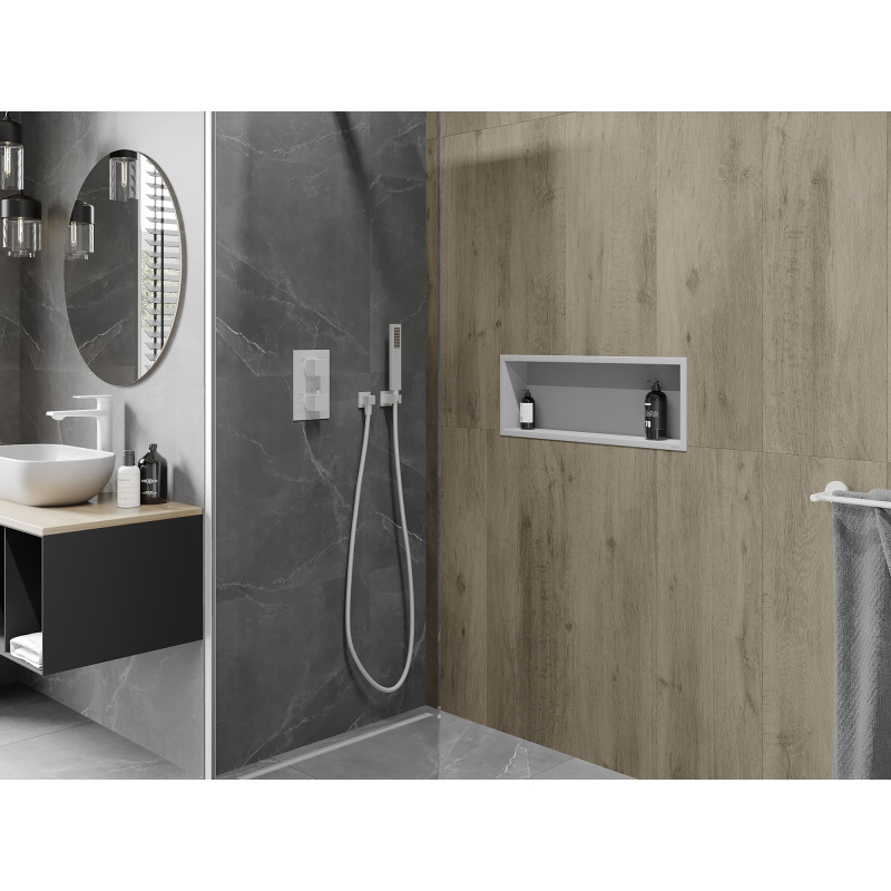 Mexen X-Wall-R nisplank met kraag 60 x 20 cm, wit - 1920602010