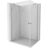 Mexen Mist-H Duo Hinged Shower Enclosure Left 80 x 75 cm, Transparent, Chrome - 8A5-080L-075P-01-00