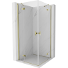 Mexen Mist H Duo Duschkabine, schwenkbar, 70 x 70 cm, transparent, gold - 8A5-070L-070P-50-00