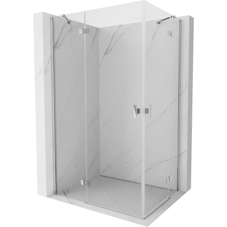 Mexen Mist-H Duo cabine de douche pivotante gauche 105 x 75 cm, transparent, chrome - 8A5-105L-075P-01-00