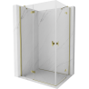 Mexen Mist H Duo cabine de douche pivotante 85 x 70 cm, transparent, or - 8A5-085L-070P-50-00