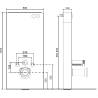 Mexen Tex Air G opbouw pneumatisch frame voor WC, zwart glas - 61150A-70