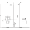 Mexen Tex Air G Pneumatic Surface-Mounted Frame for WC, Black Glass - 61150A-70