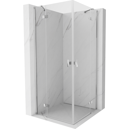 Mexen Mist-H Duo sklopiva tuš kabina 80 x 80 cm, prozirna, krom - 8A5-080L-080P-01-00