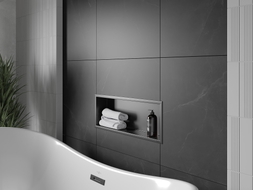 Mexen X-Wall-R recessed shelf with flange 60 x 20 cm, black - 1970602010
