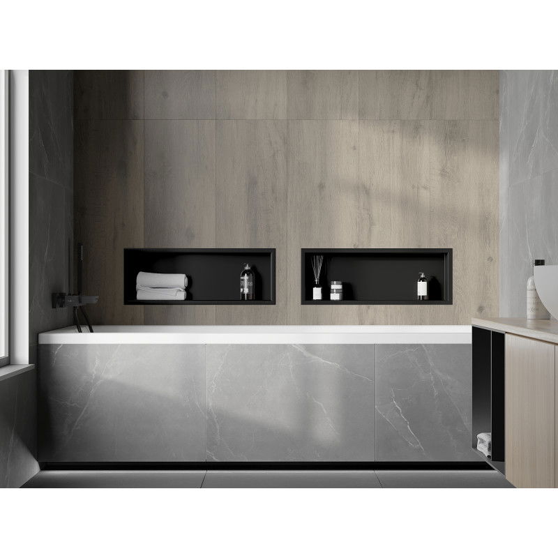 Mexen X-Wall-R estante empotrado con reborde 60 x 20 cm, negro - 1970602010